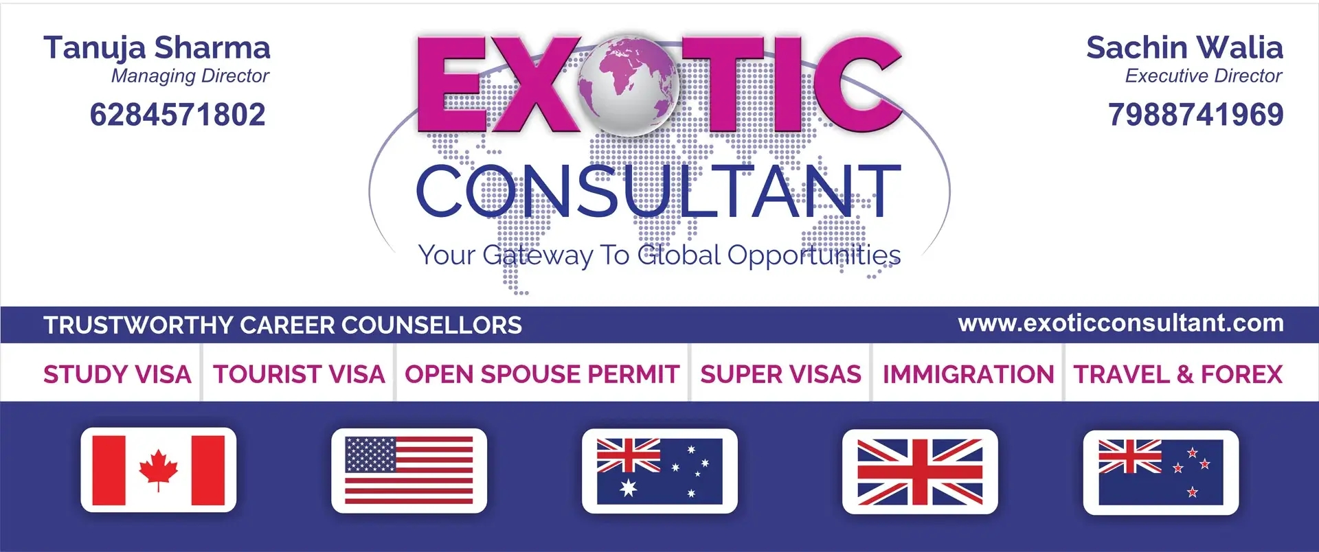flex design print media for immigration and consultants